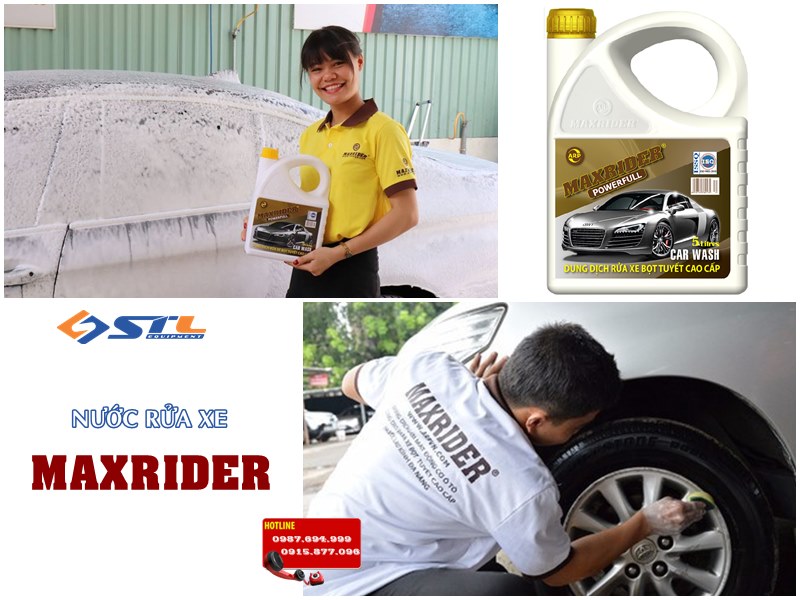 dung dich nuoc rua xe bot tuyet maxrider