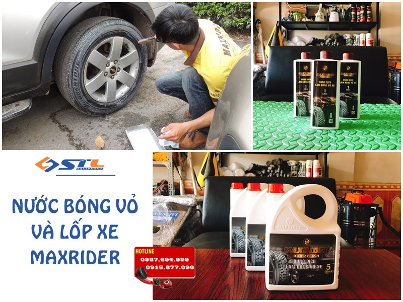 dung dich nuoc danh bong vo va lop xe maxrider