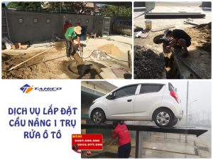 dich vu lap dat cau nang 1 trụ rua xe oto